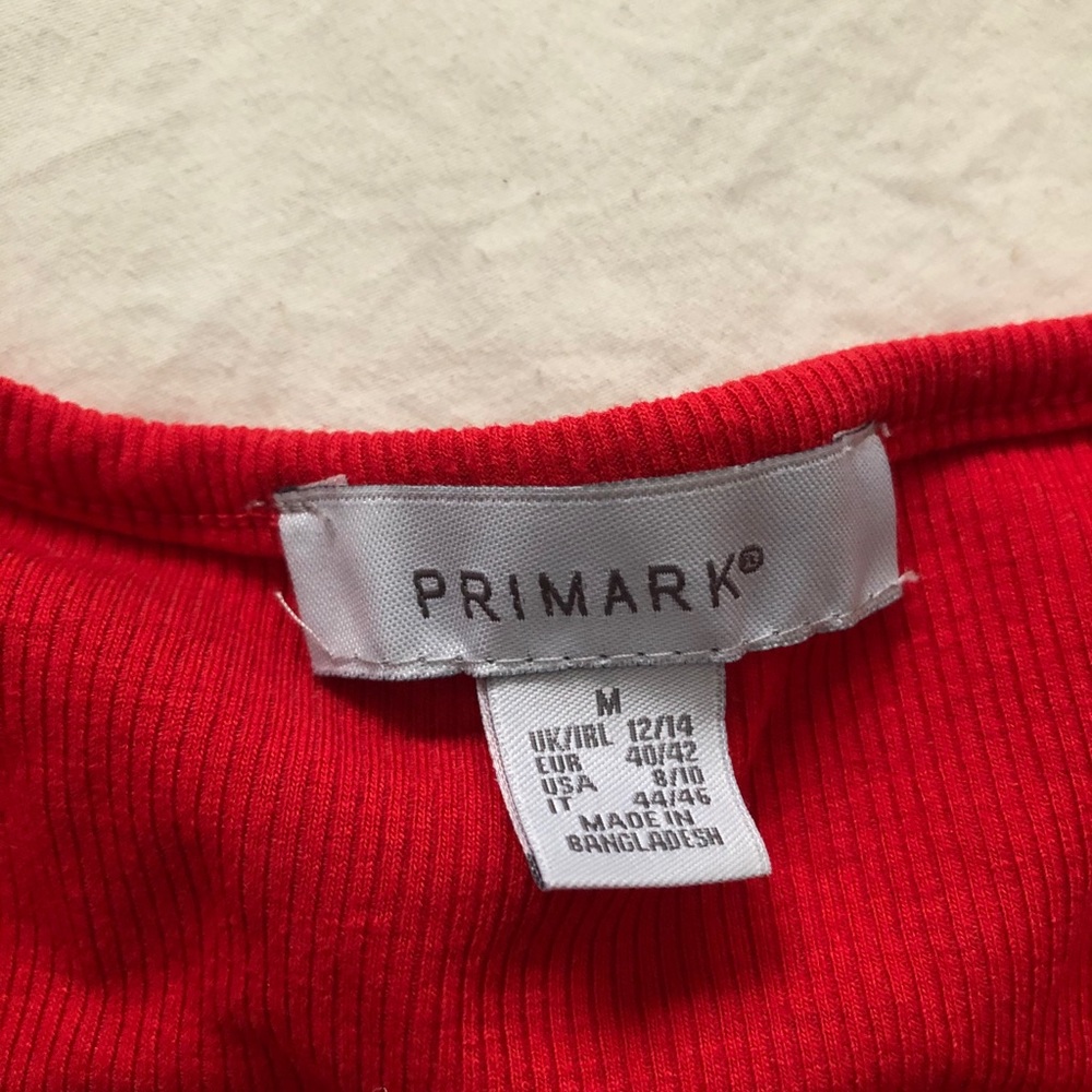 Red crop button down - Picture 3 of 3